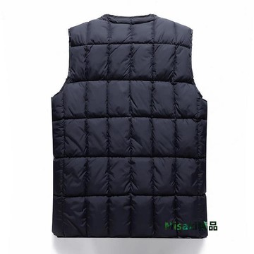 保暖背心恒源祥中年人爸爸秋冬裝背心加絨加厚款羽絨棉馬甲中老年人男坎肩-Misaki精品