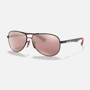 RAY BAN 法拉利聯名款 碳纖維輕量偏光太陽眼鏡(RB8313M-F002H2 61mm 偏光鏡片)