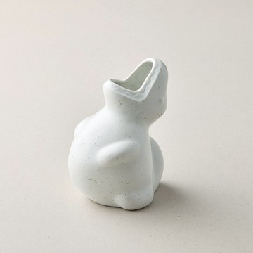 日本AWASAKA美濃燒｜江戶仰天大肚龍花瓶 - 白色