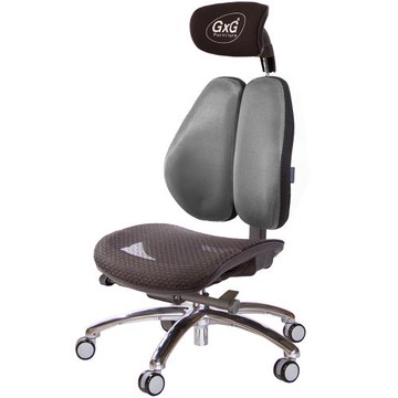 GXG 大網座 雙背工學椅(鋁腳/無扶手)  TW-3676 LUANH