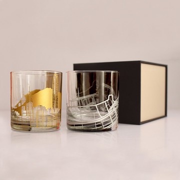 客製化| Hong Kong地圖杯對杯移民禮物伴手禮 包含名字日期訂製