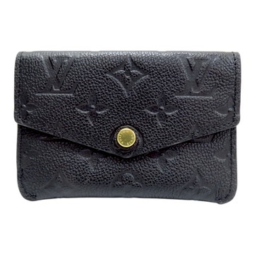 【二手名牌BRAND OFF】LOUIS VUITTON LV 路易威登 黑色 皮革 扣式 KEY Pouch 零錢包 M60633