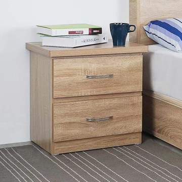 【Homelike】 喜家居二抽床頭櫃(3色可選)1147)