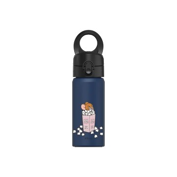 磁吸水壺 AquaStand 不鏽鋼 480cc - 無吸管 子夜藍 - 湯姆貓與傑利鼠 Tom and Jerry - 爆米花