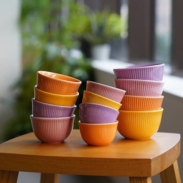 LOVERAMICS 愛陶樂 | Boram Um冠軍咖啡風味條紋杯 120ml / 200ml