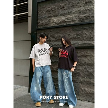 【PORY STORE】韓國 Boxy版型 寬短版上衣 實拍 純棉 舒適 百搭 男生 短袖 上衣 短Tee
