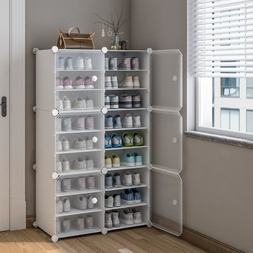 爆款下殺-鞋櫃 放鞋子收納神器網紅鞋盒 球鞋收納盒塑料透明鞋架20個裝抽屜式鞋櫃