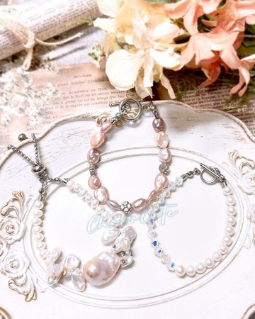 淡水珍珠手鏈 Freshwater pearl Swarovski