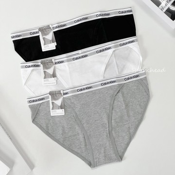 【Sharkhead】現貨 Calvin Klein 內褲 三角褲 細帶 簍空 CK 棉質 基本款 黑 灰 白 串標