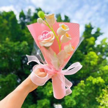 客製化禮物  情人節禮盒  手作鉤織永恆花開花束