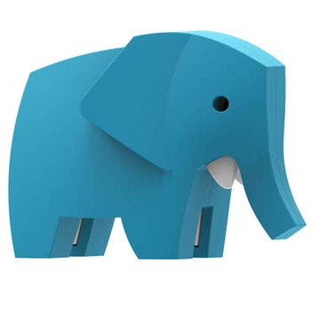 好評熱銷 安全無毒halftoys3d動物樂園大象elephantsteam教育玩具