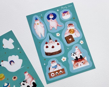 【全都是喵胖A款】防水合成霧面貼紙