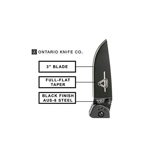 Ontario オンタリオ  Rat ラット Folder Black Handle ブラックブレード Knife アウトドア  ナイフ #8861 -正規品-