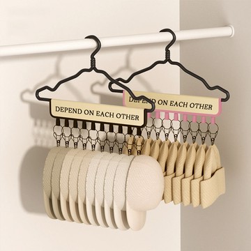 多功能掛勾式帽子收納架(10夾) 甜心粉