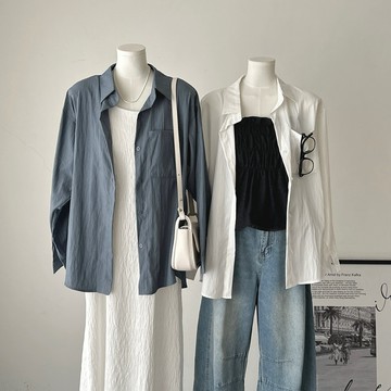 「FOR GIRLS」有品味的你 霧感長袖襯衫（4colors） 女生長袖 疊穿 薄外套防曬 襯衫