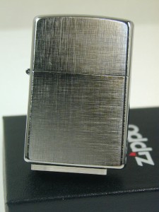 ジッポーZippo Linen Weave・クローム柄（両面斜線）#28181USA純正