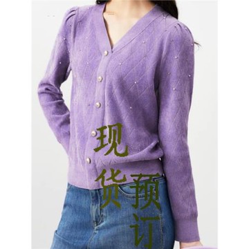 珂家同款2025春秋冬新款時尚精致珠鉆針織衫氣質毛衫KZ03673T4