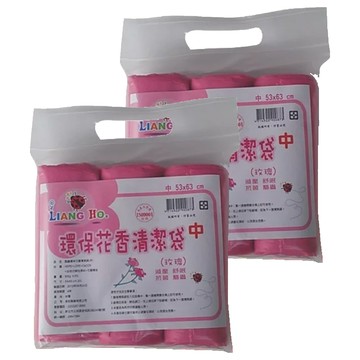 LIANG HO 良和 瓢蟲環保清潔袋 中(63 x 53cm) 紅色 26張  20L  2包