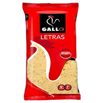 GALLO 公雞牌 字母造型麵LETRAS  西班牙原裝進口  杜蘭小麥製成  滾水煮5-7分鐘  250g  1包