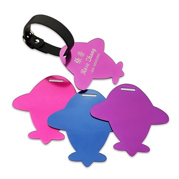 【FulgorJewel】富狗客製化高爾夫球袋姓名牌 行李吊牌 彩鋁 飛機