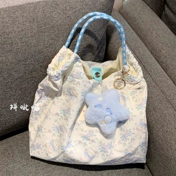 熱銷🏆韓系ins風卡通小熊帆布包女大容量手提包可愛手拎包上班通勤包女背包 時尚挎包 雙肩包 單肩包 斜挎包 胸前包