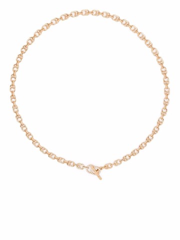 Courbet - 18kt recycled rose gold CELESTE laboratory-grown diamond clasp chain necklace - women - Diamond/18kt Recycled Gold - One Size - Pink