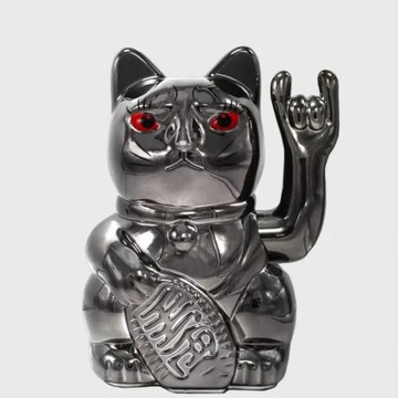 【ANGRY CAT】搖滾貓 (亮黑)(15cm)