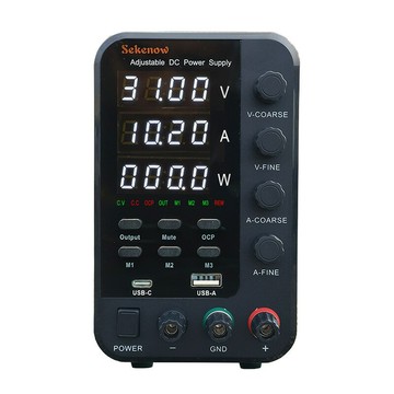 Sekenow可調直流穩壓電源30V60V120V10A5A3A多功能帶儲存快充【DD1111001】