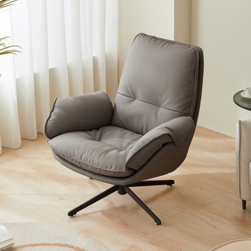 林氏木業簡約抱抱休閒椅 TDY166-中灰色