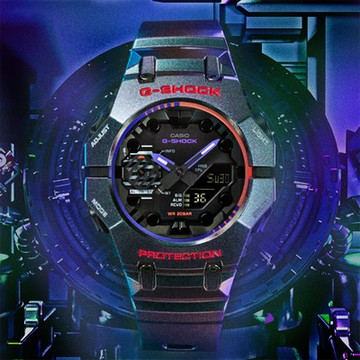 CASIO 卡西歐 G-SHOCK 電競玩家 炫彩烤漆手錶 母親節送禮推薦 GA-B001AH-6A