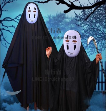 萬聖節服裝黑色幽靈斗篷兒童cosplay成人女男孩扮鬼服飾【步行者戶外生活館】