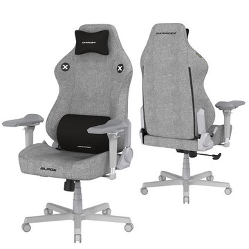 DXRACER 電競賽車椅 利刃 (6D扶手/布面灰色)