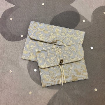 帕帕拉夏手工坊【手拿平板包】萬用/外出/環保 綁帶款-花開四月