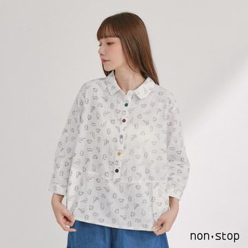 non-stop 童趣漫遊印花襯衫-2色