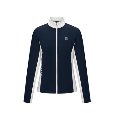 立領外套 Knit Jacket 休閒 女外套 藍色 1913318-014