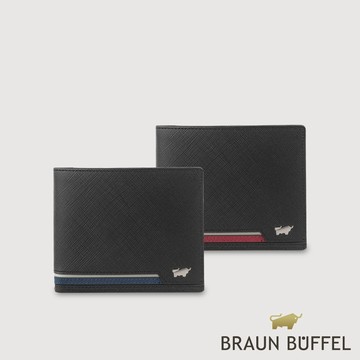 【BRAUN BUFFEL】飛牛 8卡男夾-多色賣場(德國小金牛台灣總代理)/BF362-313
