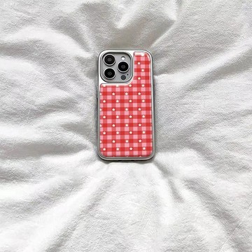 格紋星星適用蘋果17手機殼iPhone16promax膚感15水凝殼14/13/12女
