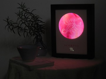 星座生日禮物 小夜燈 Scorpio天蠍座 創意裝飾畫燈箱  可調光