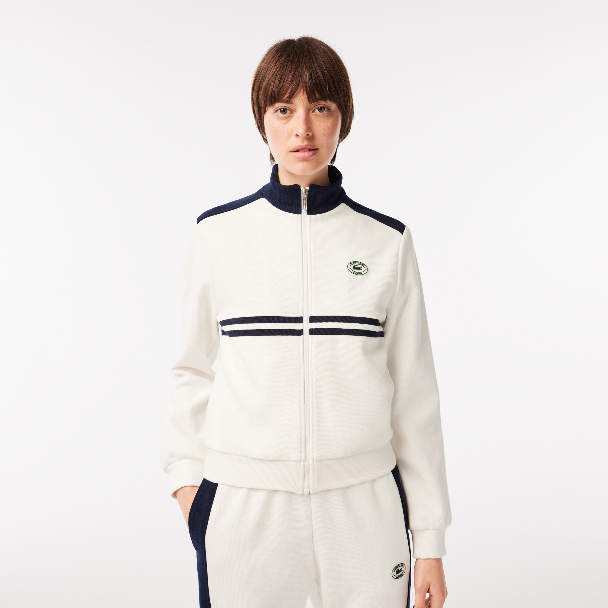 『Lacoste x Sporty & Rich』ジップアップトラックジャケット | LINE