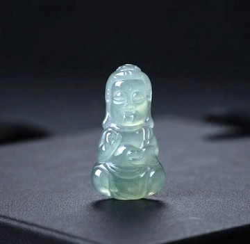 冰種翡翠寶寶佛項鍊 | 天然緬甸玉A貨翡翠 | 送禮