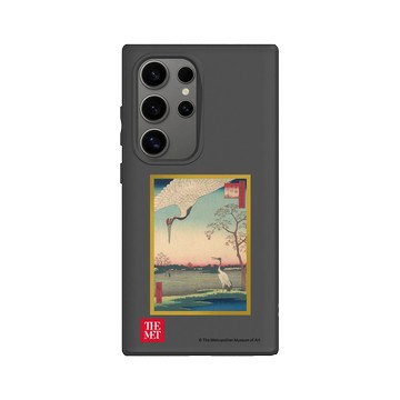 Galaxy S24 Ultra SolidSuit 黑 - The MET - 畫框系列 - 歌川廣重《名所江戶百景 蓑輪金杉三河島》