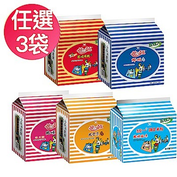 統一麵系列風味泡麵(5入/袋，口味任選共3組)