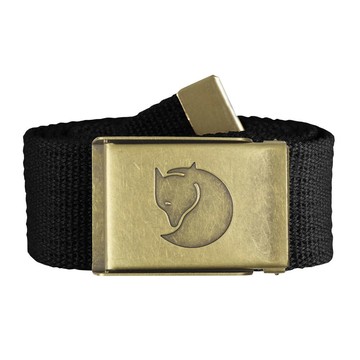fjallraven 小狐狸 canvas brass belt 4cm帆布皮帶黑f77297/