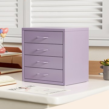 【AOTTO】北歐風鐵藝質感桌上四層收納櫃(鐵櫃 文件櫃 桌上收納 抽屜櫃)