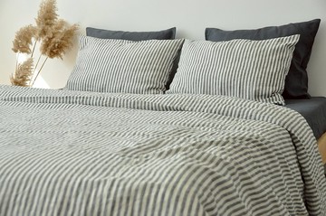 條紋麻被套 / 柔軟麻/ 被套 / 被套