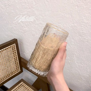 高顏值透明玻璃杯子女夏茶杯便攜家用大容量喝水辦公室咖啡飲料杯