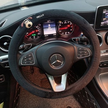 【偉途車坊】🔥台灣發貨+99免運🔥 汽車方向盤套卡通網紅四季通用掌門狗冬季毛絨車把套防滑保暖把套