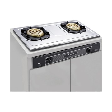 豪山瓦斯爐SK-2051S(LPG)雙口不銹鋼嵌入爐_桶裝【全省安裝】