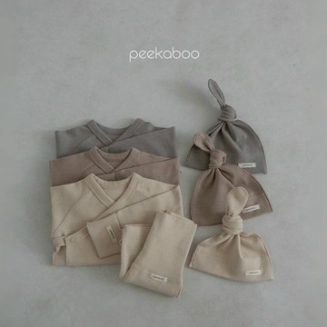 peekaboo Oil新生兒套裝｜新生兒衣服 新生兒帽子 嬰兒帽子 寶寶衣服 嬰兒衣服 寶寶套裝 韓國童裝