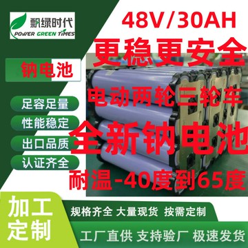 電池 鋰電池東莞鈉鋰子電池兩輪外賣電動車 鈉電池48V30AH快遞三輪車鈉電池組